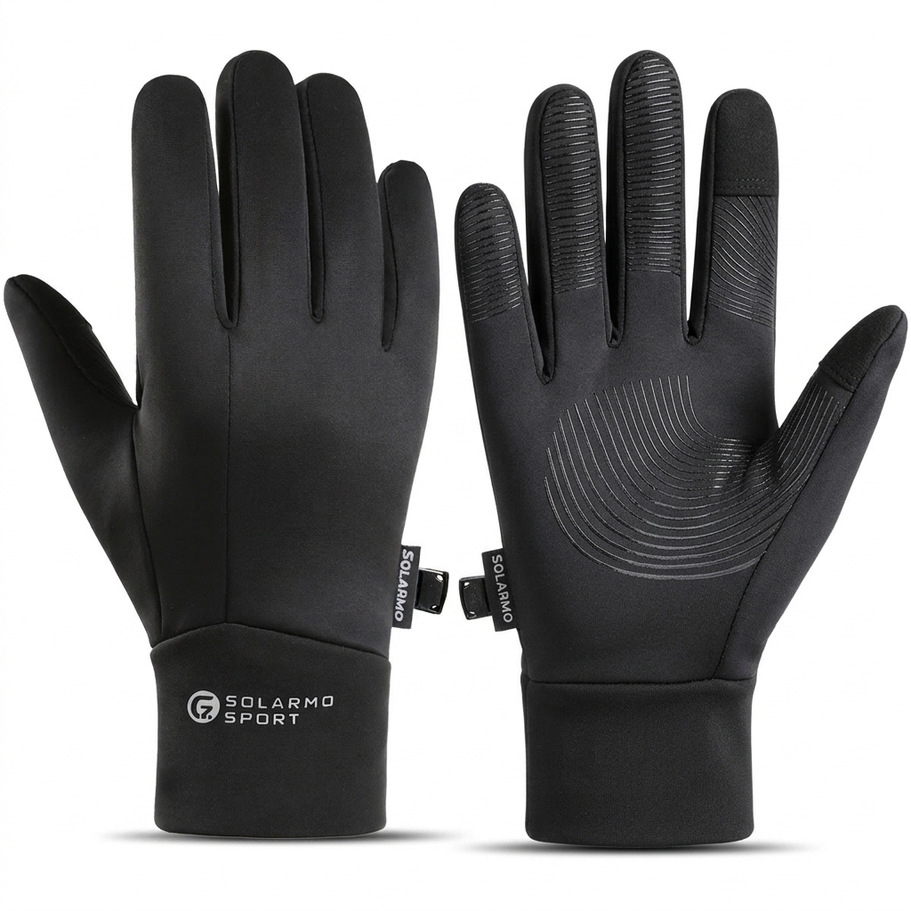 Cycling Gear Cold Weather - Winter-Sporthandschuhe für Männer, Touchscreen-fähige und Fleece-gefütterte