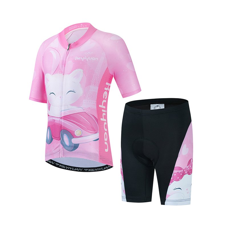 Cycling Gear Outfit - KEYIYUAN Kinder Rennrad Radfahren Jersey Set