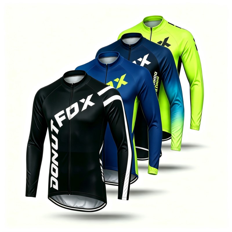 Cycling Gear Outfit - Langarm-MTB-Trikot und Radlerhose für Herren, schnell